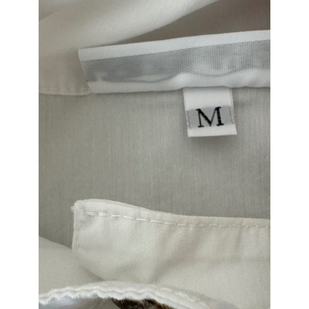Bryn Walker Button Front Top W/Neck Tie Medium White‎ - Picture 7 of 11
